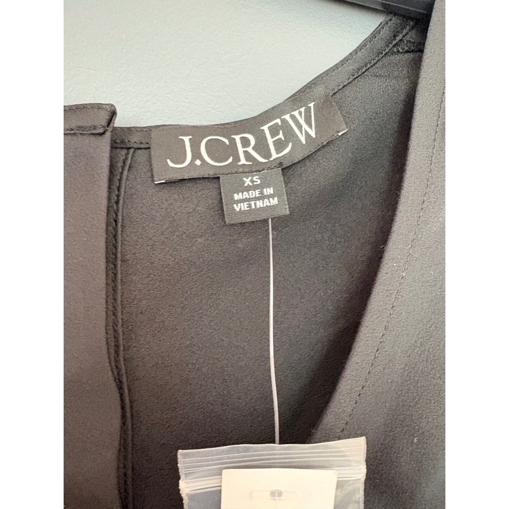 J.Crew Womens Black Sleeveless Shell Top Gold Button Back BP574 XS NWT - Picture 5 of 8